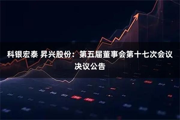 科银宏泰 昇兴股份：第五届董事会第十七次会议决议公告